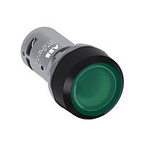 CP1-11G-10 Botón pulsador verde 24 Vca/cd ilum. momentáneo rasante 1NO Serie compacta