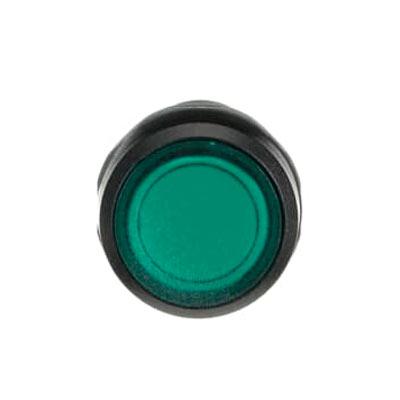 CP1-12G-10 Botón pulsador verde 100-130 Vca/cd momentáneo ilum. rasante 1NO Serie compacta