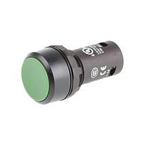 CP1-10G-10 Botón pulsador verde momentáneo no ilum rasante 1NO Serie compacta