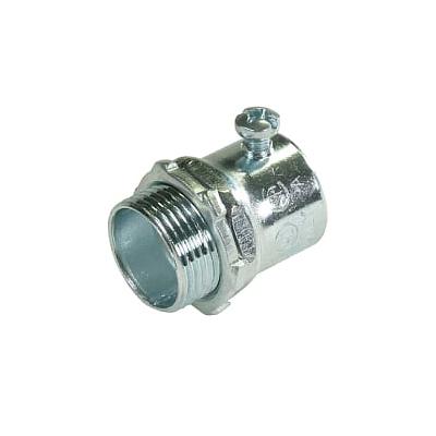 Adaptador de acero galvanizado para tubo Conduit ajuste tornillo sin aislamiento para conduit diámetro 3/4"