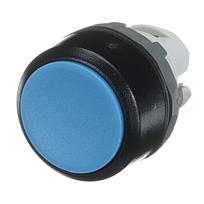 MP1-10L Botón pulsador azul momentáneo no ilum. rasante, agregar holder, contactos Serie Modular