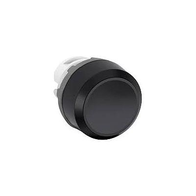 MP1-10B Botón pulsador negro momentáneo no ilum. rasante, agregar holder, contactos Serie Modular