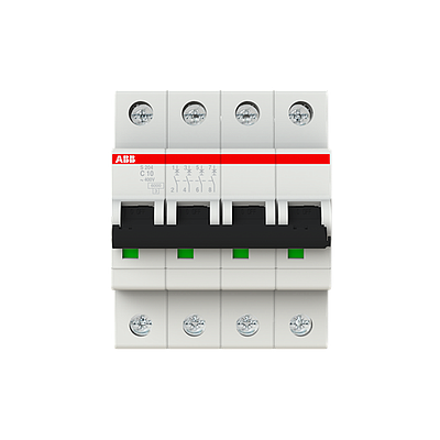 S204-C10 Interruptor Automático Miniatura S200 - 4P - 10 A - Curva C