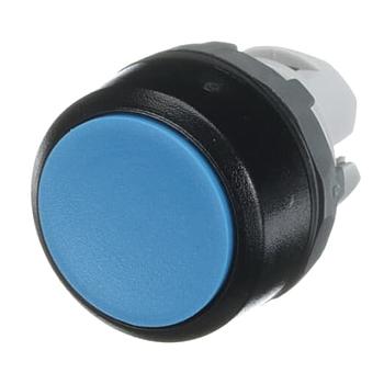 MP1-10L Botón pulsador azul momentáneo no ilum. rasante, agregar holder, contactos Serie Modular